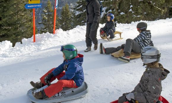 Chemin de luge des Marécottes