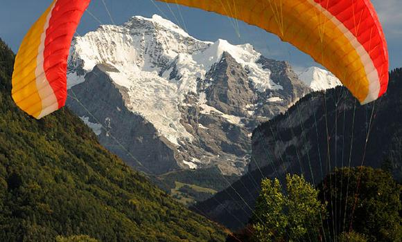 Tandemflug über Crans Montana