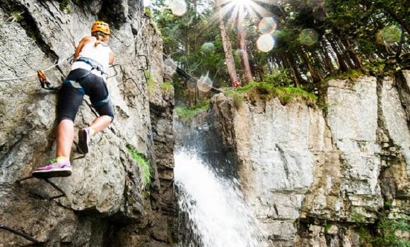 Klettersteig von Tière mit einem Bergführer