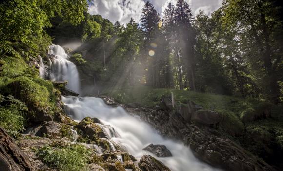 Giessbach Falls and Hotel Giessbach