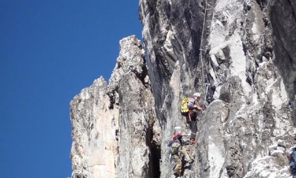 Fixed rope route Sulzfluh