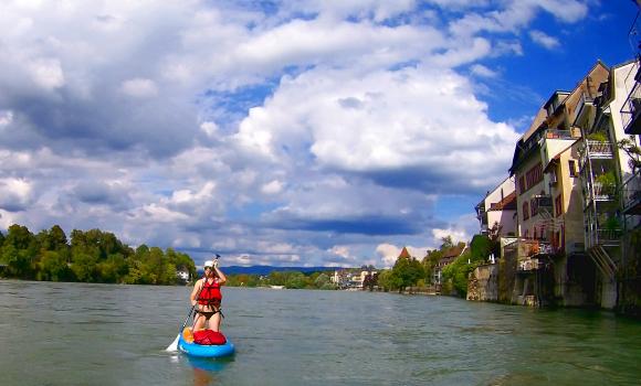 Fun SUP tour on the Rhine