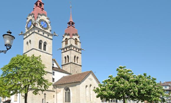 Twin-towered town church