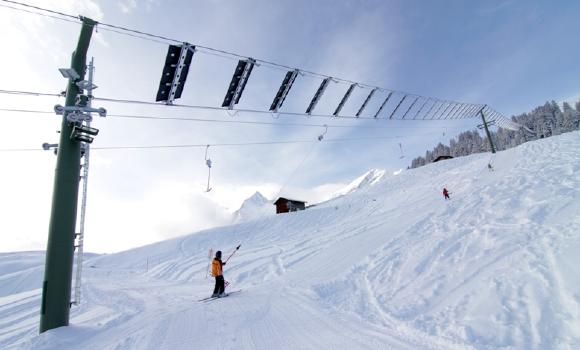 Ski lift with solar energy