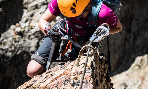 Via ferrata in the Saas valley