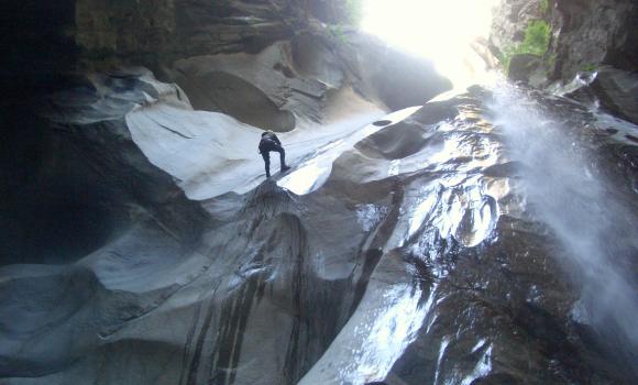 Canyoning in the Massa gorge
