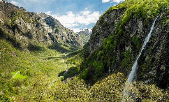 Bavona Valley and Foroglio Waterfall