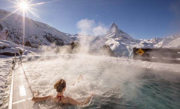 Europe’s highest outdoor pool and spa at 2,222 metres above sea level