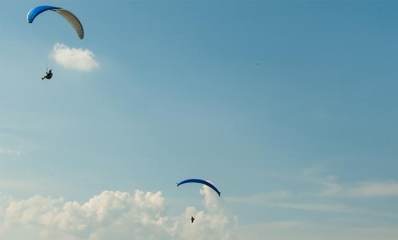 Paragliding over Geneva