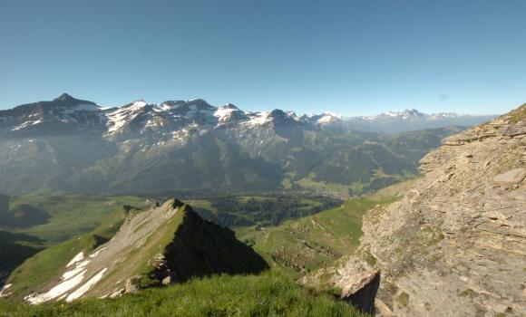 Via Snow, Cliffs and Meadows to the Source of the Saane River