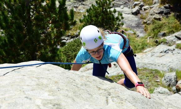 Climbing for children in Pontresina