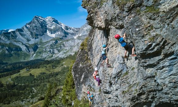 Beginners and Children’s Fixed-Rope Route in Braunwald