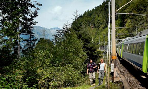 Kandersteg: cammino avventuroso della ferrovia