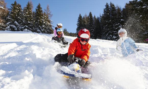 Divertirsi in slitta sul Gotschnaboden