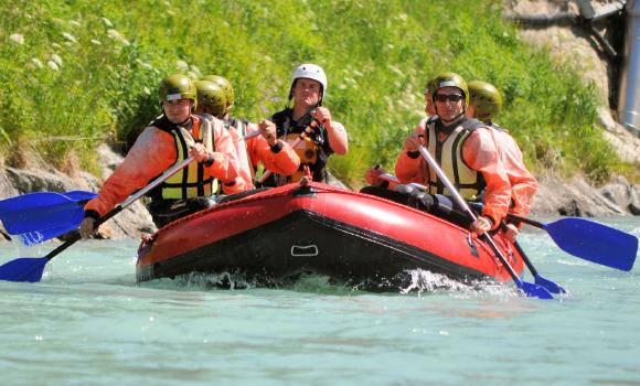 River rafting sul giovane Rodano