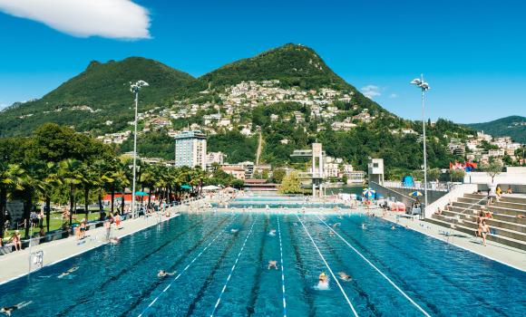 Spiaggia di sabbia, Lido di Lugano