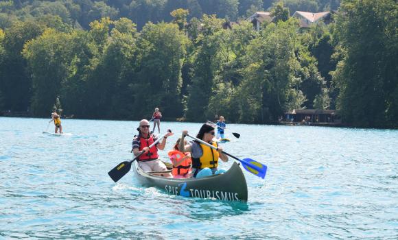 Percorso in canoa sul lago di Thun