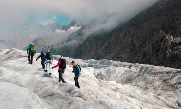 Spedizione sul ghiacciaio dell’Aletsch