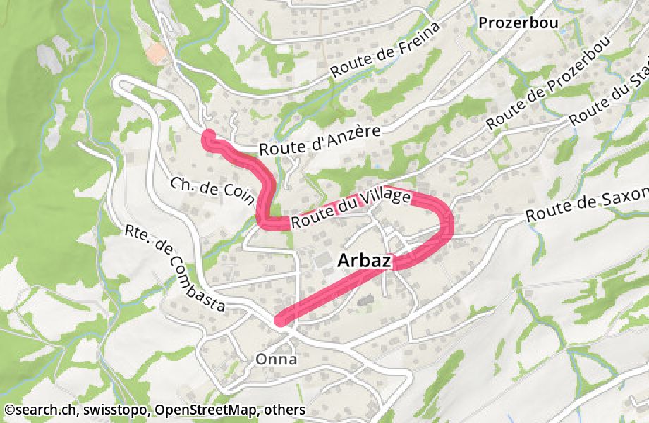 Route du Village, 1974 Arbaz