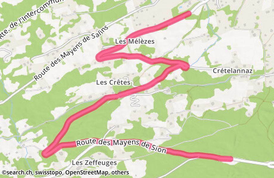 Route des Mayens de Sion, 1992 Les Mayens-de-Sion