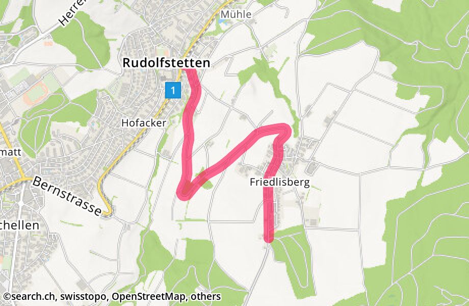 Friedlisbergstrasse, 8964 Rudolfstetten